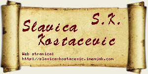 Slavica Kostačević vizit kartica